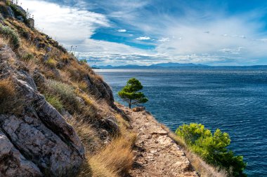 Makarska Riviera kıyı şeridi Eylül ayında, Hırvatistan