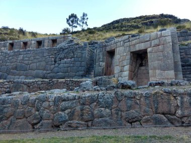 Antik şehir cusco 'nun kalıntıları, Peru