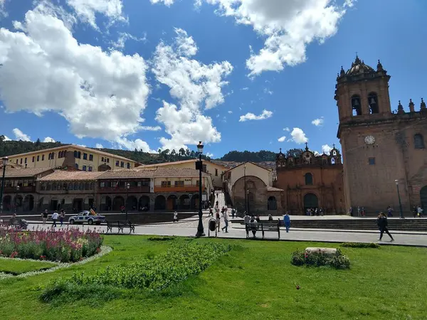 Plaza Armas Mieście Cusco Peru — Zdjęcie stockowe