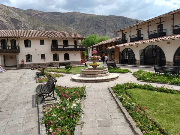 Peru 'daki eski Puruvian şehrinin manzarası