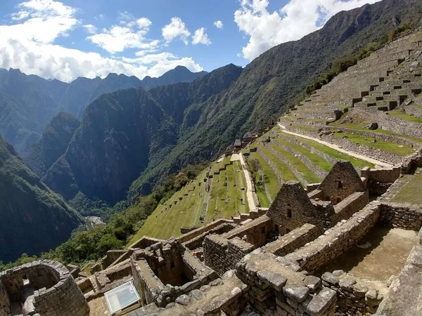 Maço Picchu Peru Daki Kutsal Nka Vadisinin Kalıntıları — Stok fotoğraf