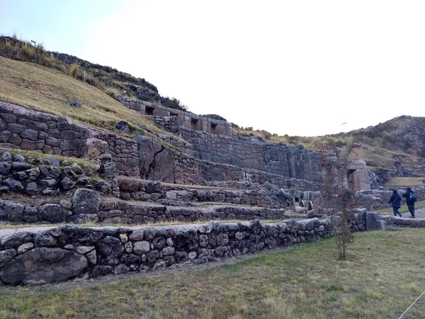 Ruinas Antigua Ciudad Muralla Sagrada Los Incas Cusco Perú — Foto de Stock