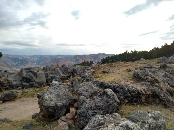 Руины Скального Образования Куско Перу — стоковое фото