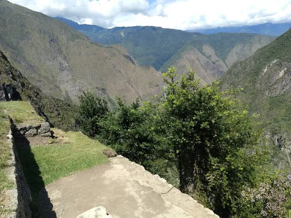 Machu Picchu Ruines Construction Inca Dans Les Montagnes — Photo