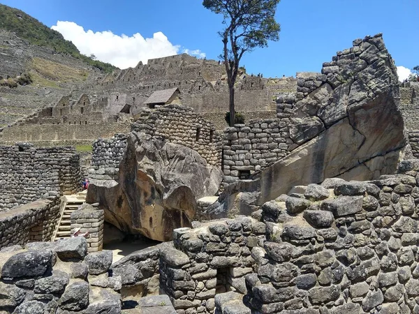 Machu Picchu Águila Piedra — Foto de Stock