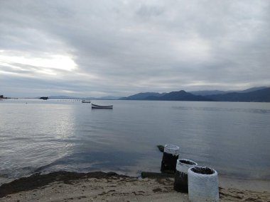 Güzel deniz manzarası ve Santa Catarina Brezilya 'daki göl.