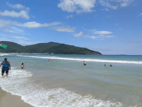 Spiaggia Con Onda Santa Catarina Brasiliana — Foto Stock