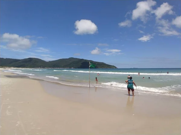 Spiaggia Con Vista Sul Mare Santa Catarina Brasiliana — Foto Stock