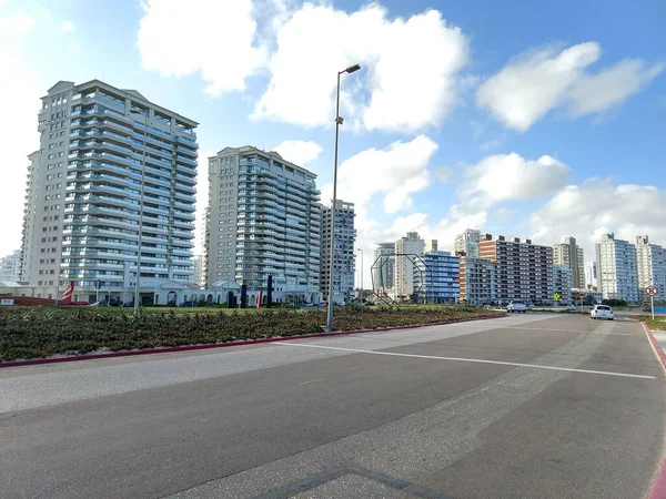 Современные Городские Здания Небе Пунта Дель Мбаппе Уругуае — стоковое фото