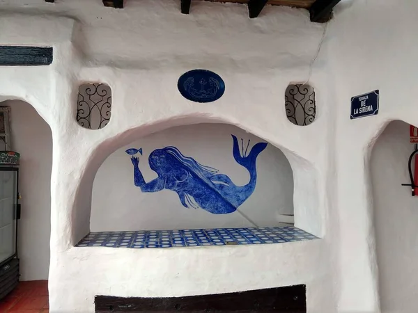 Uruguay 'ın Punta del este şehrindeki eski Casapueblo kasabası. 