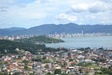 Brezilya 'nın deniz manzaralı Santa Catarina Brezilya şehri manzarası