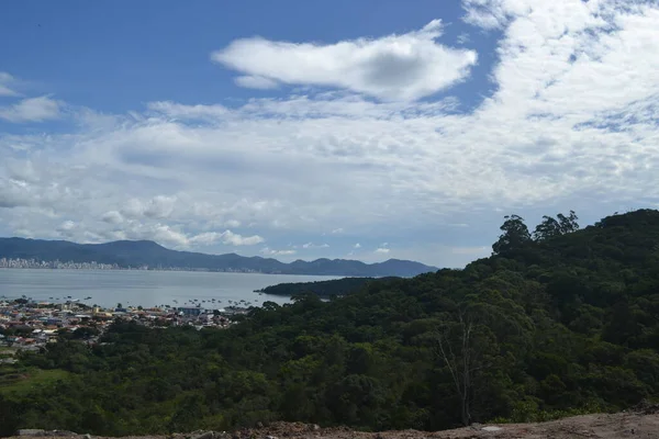 Vista Cidade Estado Santa Catarina Brasil Com Vista Para Mar — Fotografia de Stock