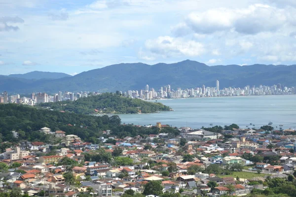 Kilátás Város Állam Santa Catarina Brazil Kilátással Tengerre Brazíliában — Stock Fotó