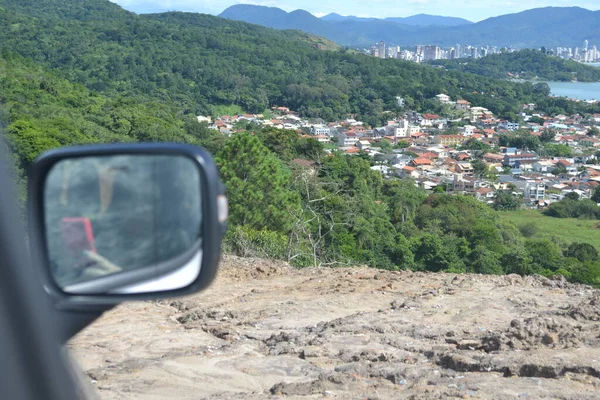 Vista Della Strada Sullo Sfondo Delle Montagne Santa Catarina Brasile — Foto Stock