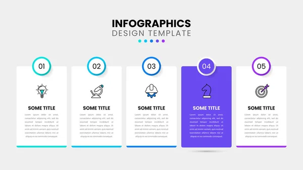Templat Infografis Dengan Ikon Dan Pilihan Atau Langkah Dapat Digunakan - Stok Vektor