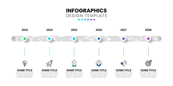 Infografische Template Met Pictogrammen Opties Stappen Abstracte Tijdlijn Kan Gebruikt — Stockvector