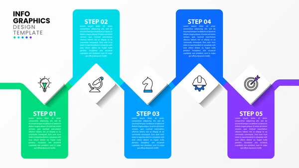 Infographic Template Icons Options Steps Timeline Can Used Workflow Layout — Stock Vector