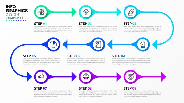 Infografik Vorlage Mit Symbolen Und Optionen Oder Schritten Zeitleiste Kann — Stockvektor