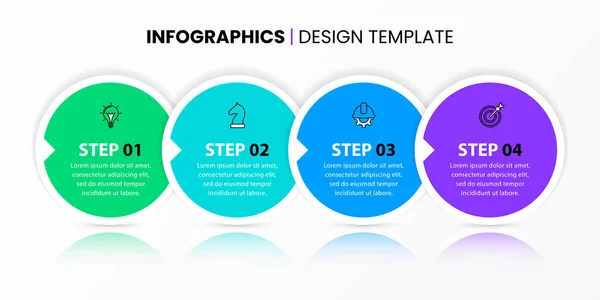 Infographic Template Icons Options Steps Can Used Workflow Layout Diagram — Stock Vector