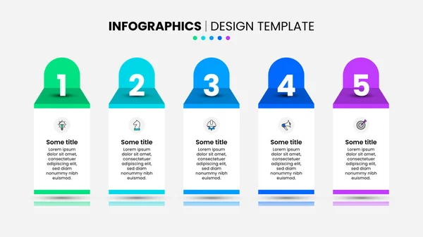 Infographic Template Icons Options Steps Banners Can Used Workflow Layout — Stock Vector