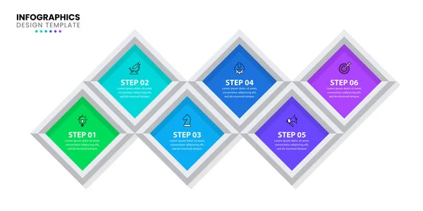 Infografik Vorlage Mit Symbolen Und Optionen Oder Schritten Rahmen Kann — Stockvektor