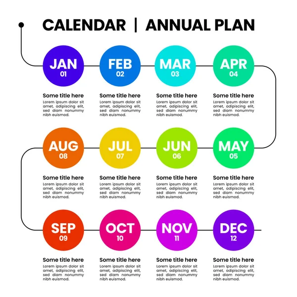 Modello Infografico Con Opzioni Passaggi Calendario Può Essere Utilizzato Layout — Vettoriale Stock