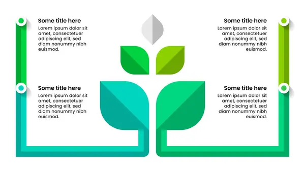 Infografik Vorlage Mit Optionen Oder Schritten Abstrakte Pflanze Kann Für — Stockvektor