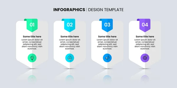 Modèle Infographie Avec Icônes Options Étapes Des Bannières Peut Être — Image vectorielle
