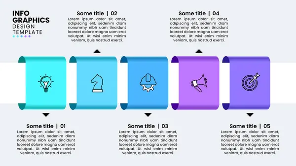 Infographic Template Icons Options Steps Ribbons Can Used Workflow Layout Vector Graphics