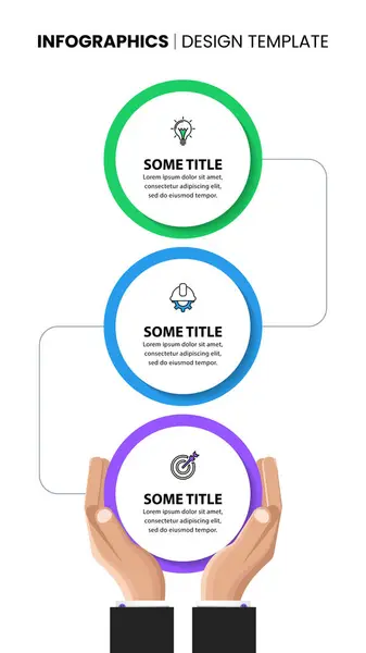 Infographic Template Icons Options Steps Circles Can Used Workflow Layout Vetores De Stock Royalty-Free