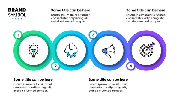 Infographic Template Icons Options Steps Connected Circles Can Used Workflow Royalty Free Stock Vectors
