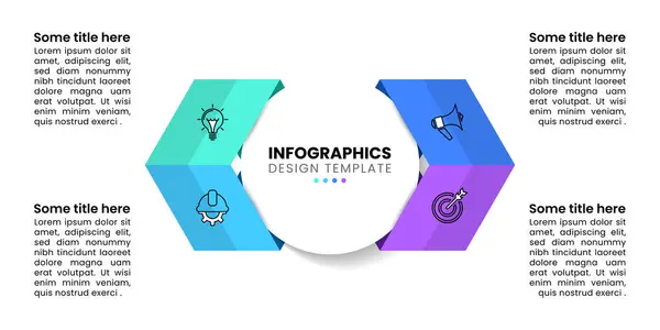 Plantilla Infográfica Con Iconos Opciones Pasos Puede Utilizar Para Diseño Ilustraciones de stock libres de derechos