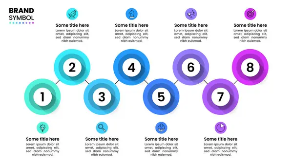 Infographic Template Icons Options Steps Connected Circles Can Used Workflow Royalty Free Stock Vectors