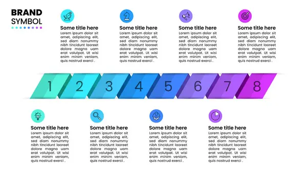 Infographic Template Icons Options Steps Ribbon Can Used Workflow Layout Stock Illustration
