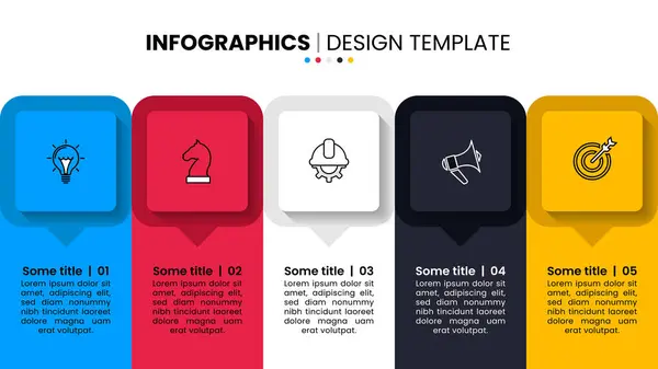 Plantilla Infográfica Con Iconos Opciones Pasos Puede Utilizar Para Diseño Ilustraciones de stock libres de derechos