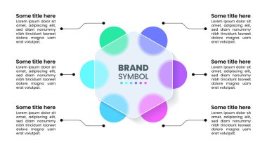 6 seçenek ya da adımlı bilgi şablonu. Altıgen. İş akışı düzeni, diyagram, pankart, web tasarımı için kullanılabilir. Vektör illüstrasyonu