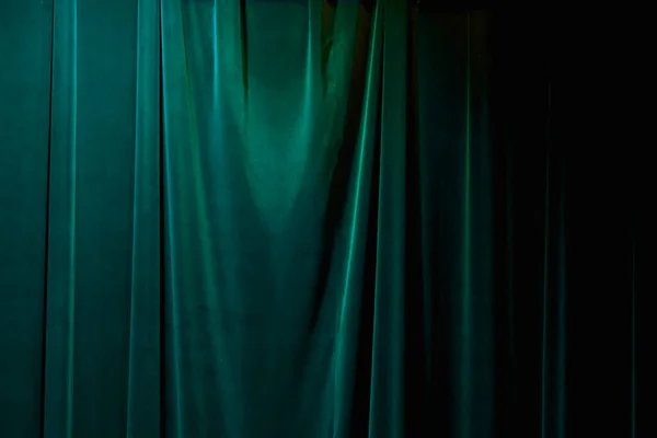 Green Curtains Theater Curtain Theater — Stock Photo, Image
