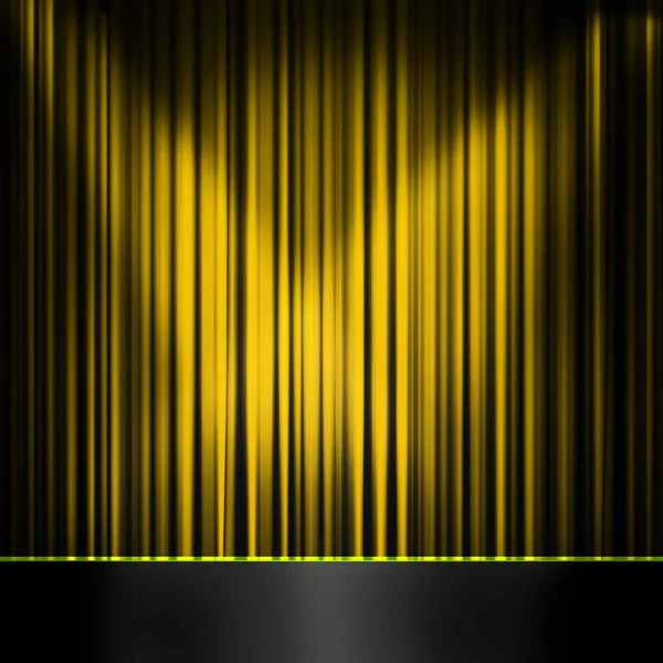 Bühne Mit Goldenem Vorhang — Stockfoto
