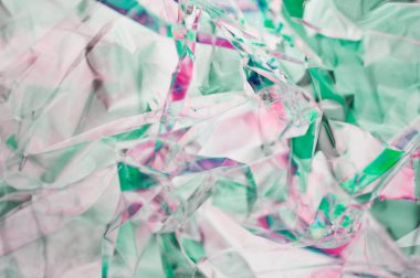 Polarize ışık dokusunda plastik folyo