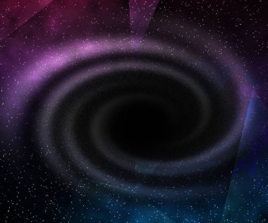 Uzayda Mor Kara Delik: Gizemli ve Göksel Kozmik Sahne