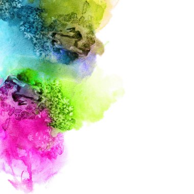 İfade Eden El Çizimi Suluboya Arkaplan: Canlı Renklere sahip Sanatsal ve Soyut Tasarım