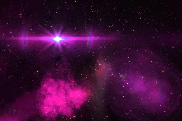 Realistic Space Photo Shining Star Captivating Celestial Scenes Astral Splendor — Stock Photo, Image