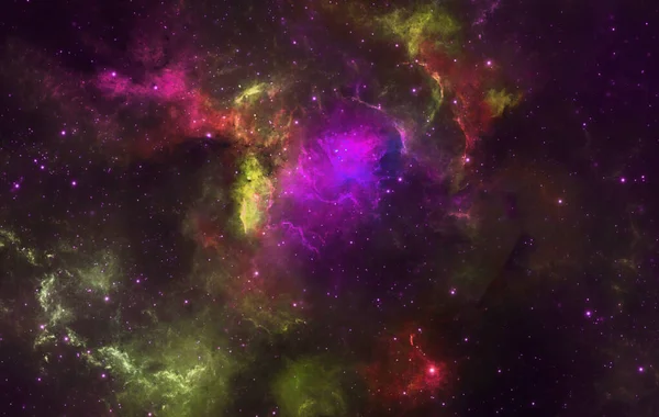 Bella Nebulosa Blu Rosa Con Stelle Bellezza Celeste Splendore Astrale — Foto Stock