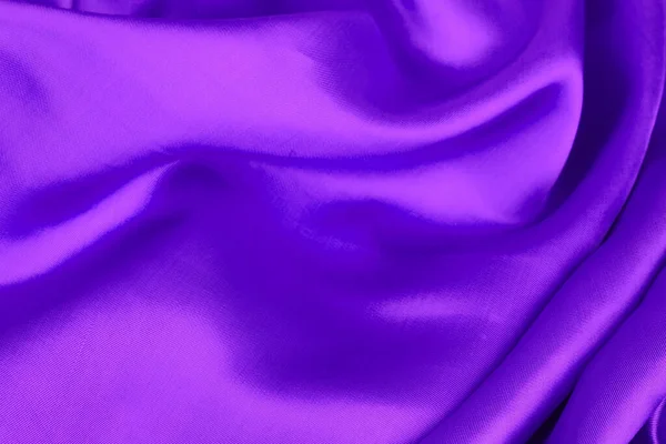 Blue Satin Fabric Clean White Background Studio Shot Luxurious Silk — Stock Photo, Image