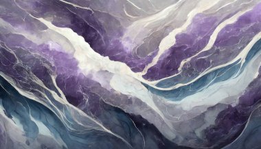 Mistik Atmosfer: Lavanta Renkleri Mermer Arkaplan