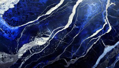 Yıldızlı Geceyarısı Zarafeti: Siyah ve İndigo Mermer Tasarımı