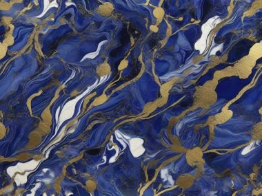 Büyüleyici Kobalt: Kalın Mavi Mermer Doku