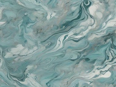 Teal Waters: Sakinleştirici Mermer Doku