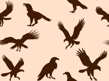 Kartal hayvan desenli doku tekerrür ediyor