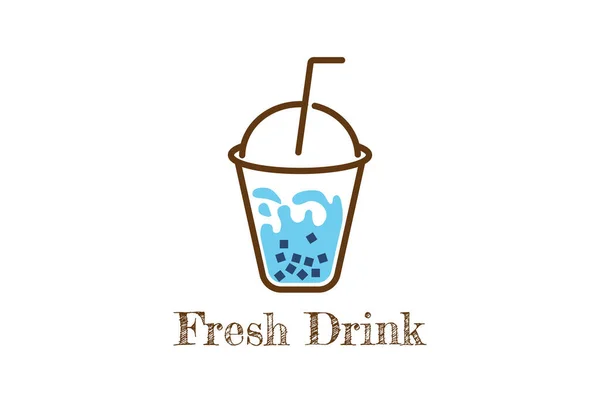 Винтажная Кружка Боба Чай Молочный Коктейль Шоколадный Напиток Логотип Продукта — стоковый вектор